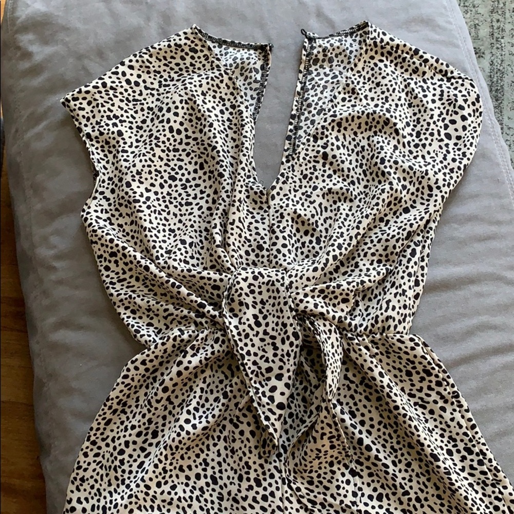 Leopard print romper